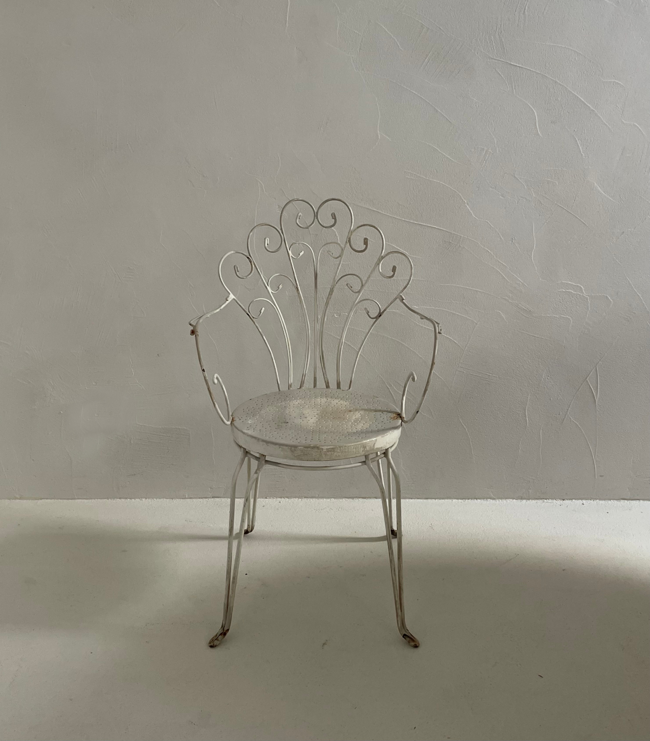 silla forja blanca